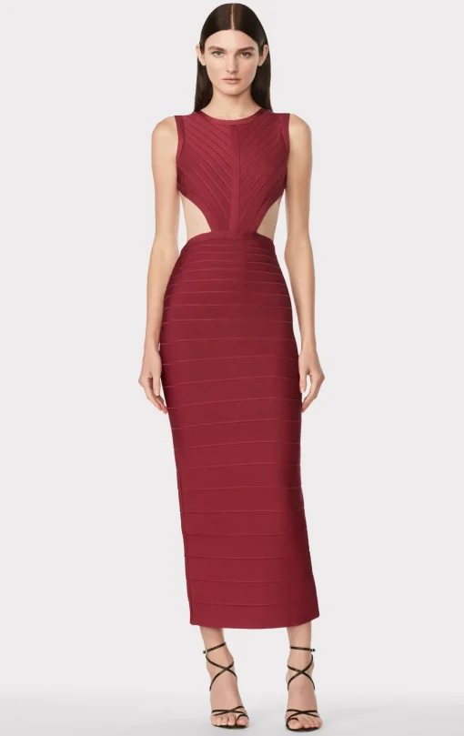CUT OUT OPEN BACK GOWN-Hervé Léger Cheap