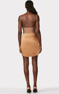 DRAPED CUTOUT MINI DRESS-Hervé Léger New