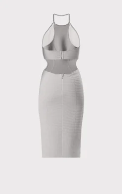 HERVÉ LÉGER X LAW ROACH DAYA Sheer Layered Midi Dress-Hervé Léger Store