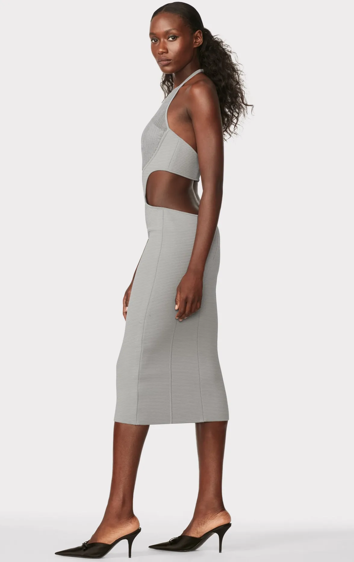 HERVÉ LÉGER X LAW ROACH DAYA Sheer Layered Midi Dress-Hervé Léger Store