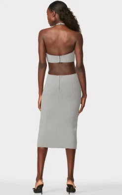 HERVÉ LÉGER X LAW ROACH DAYA Sheer Layered Midi Dress-Hervé Léger Store