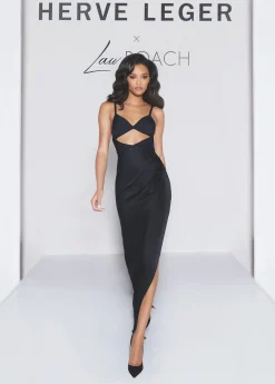 HERVÉ LÉGER X LAW ROACH Draped Cutout Gown-Hervé Léger Cheap