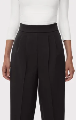 HIGH WAIST PLEATED TAPERED PANTS-Hervé Léger Fashion