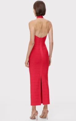 ICON BANDAGE HALTER GOWN-Hervé Léger Cheap