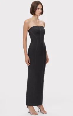 ICON CHEVRON BUSTIER GOWN-Hervé Léger Cheap