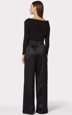 ICON HIGH WAIST SILK WIDE LEG PANTS-Hervé Léger Store