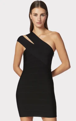 ICON ONE SHOULDER MINI DRESS-Hervé Léger Fashion
