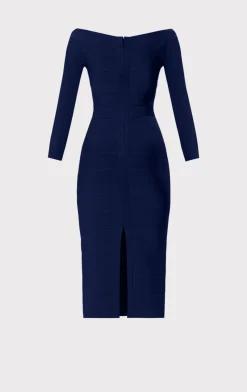 ICON SCOOP NECK MIDI DRESS-Hervé Léger Store