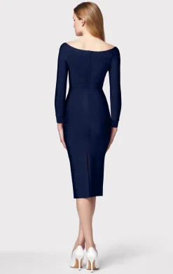 ICON SCOOP NECK MIDI DRESS-Hervé Léger Store
