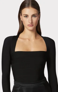ICON SQUARE NECK TOP-Hervé Léger Outlet