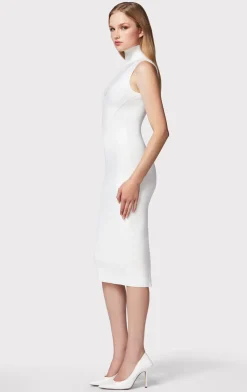 MIXED POINTELLE MIDI DRESS-Hervé Léger Fashion