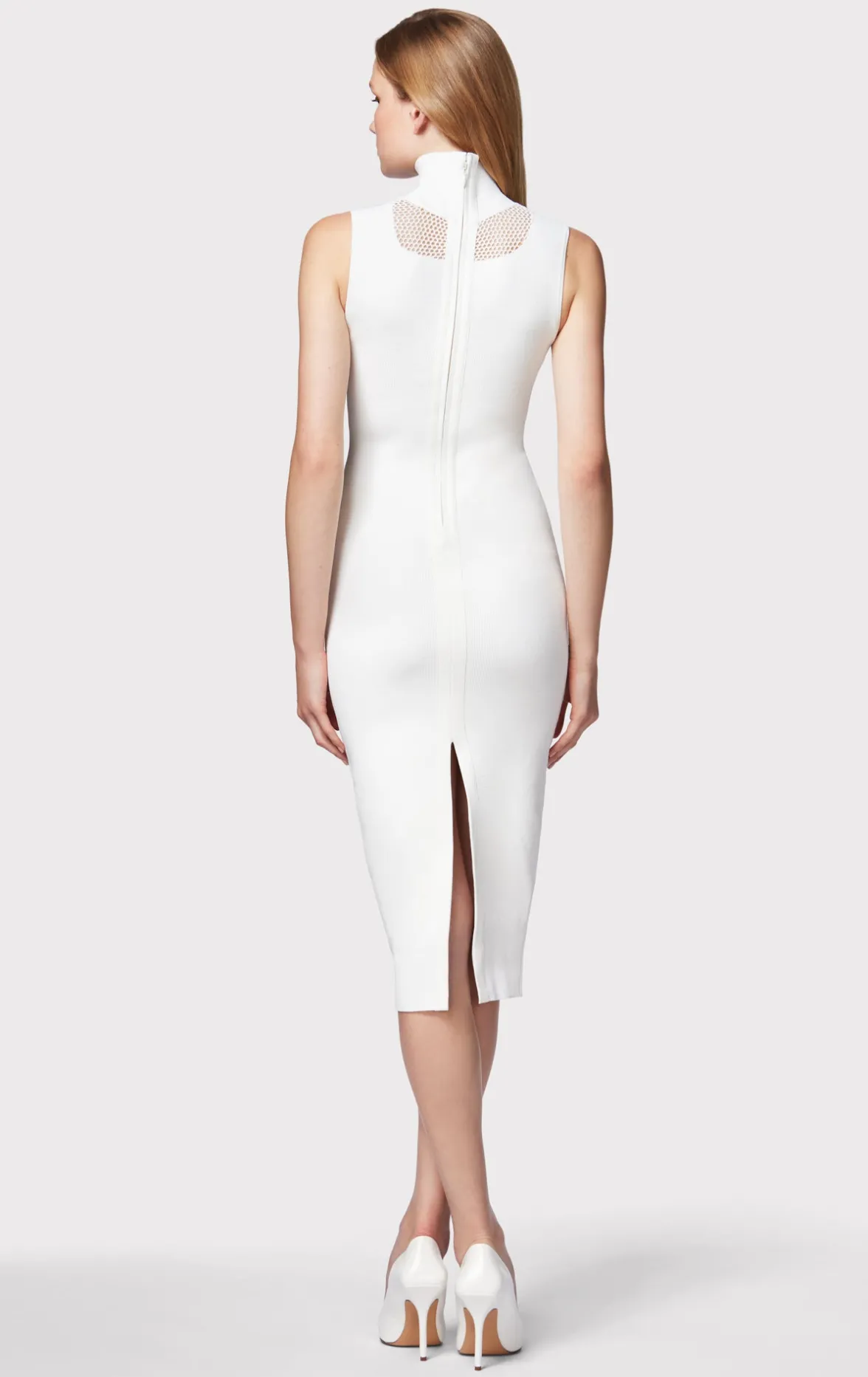 MIXED POINTELLE MIDI DRESS-Hervé Léger Fashion