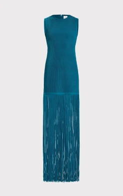 OTTOMAN SHADOW STRIPE FRINGE GOWN-Hervé Léger Best