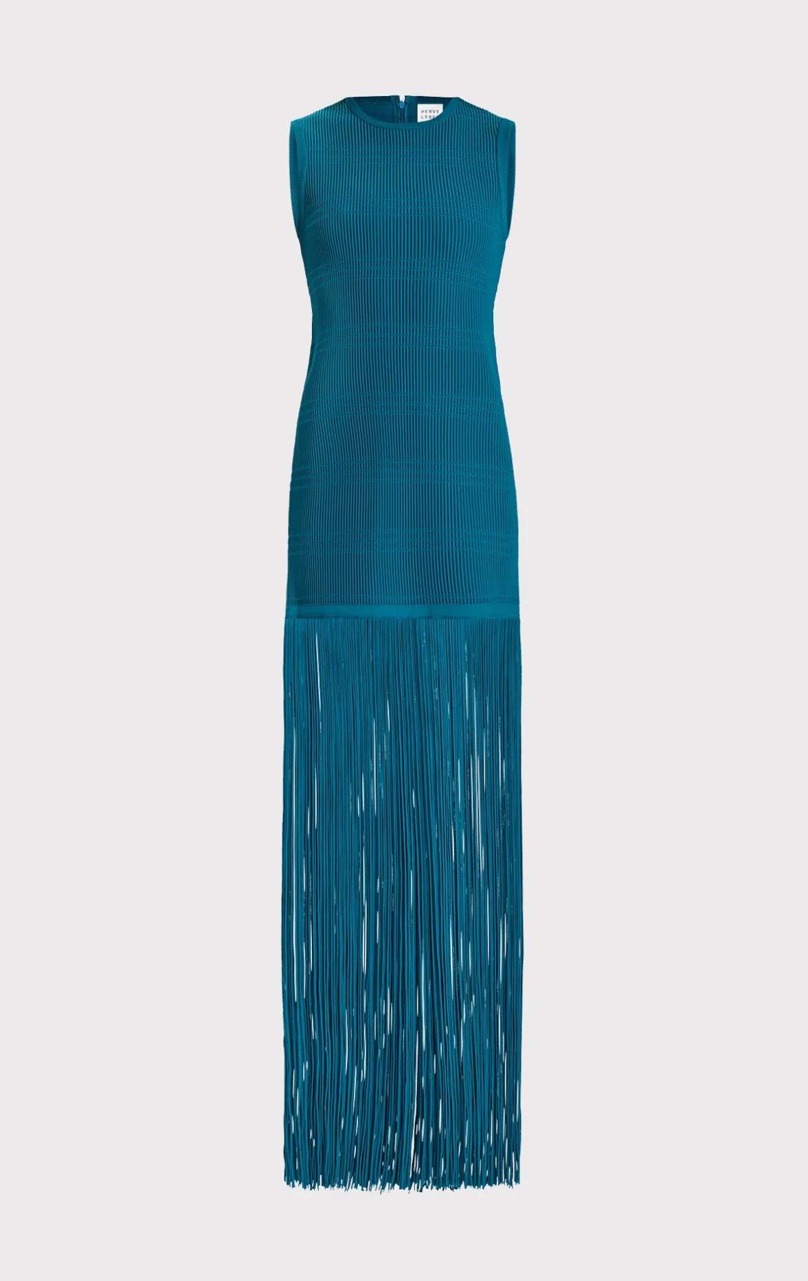 OTTOMAN SHADOW STRIPE FRINGE GOWN-Hervé Léger Best