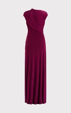 RUCHED MATTE JERSEY DRAPED GOWN-Hervé Léger Clearance