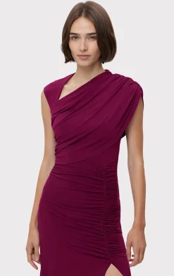 RUCHED MATTE JERSEY DRAPED GOWN-Hervé Léger Clearance