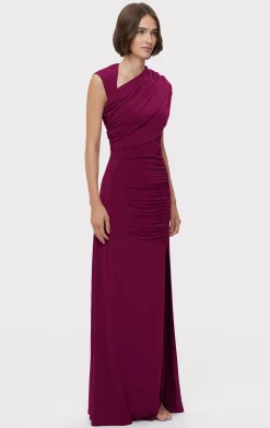 RUCHED MATTE JERSEY DRAPED GOWN-Hervé Léger Clearance