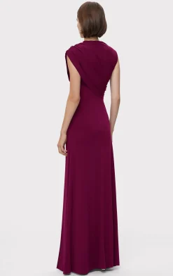 RUCHED MATTE JERSEY DRAPED GOWN-Hervé Léger Clearance