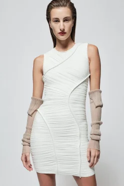 RUCHED MESH MINI DRESS-Hervé Léger Hot