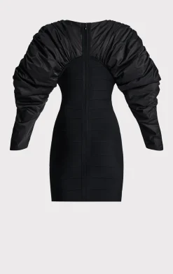 RUCHED NYLON MINI DRESS-Hervé Léger Best