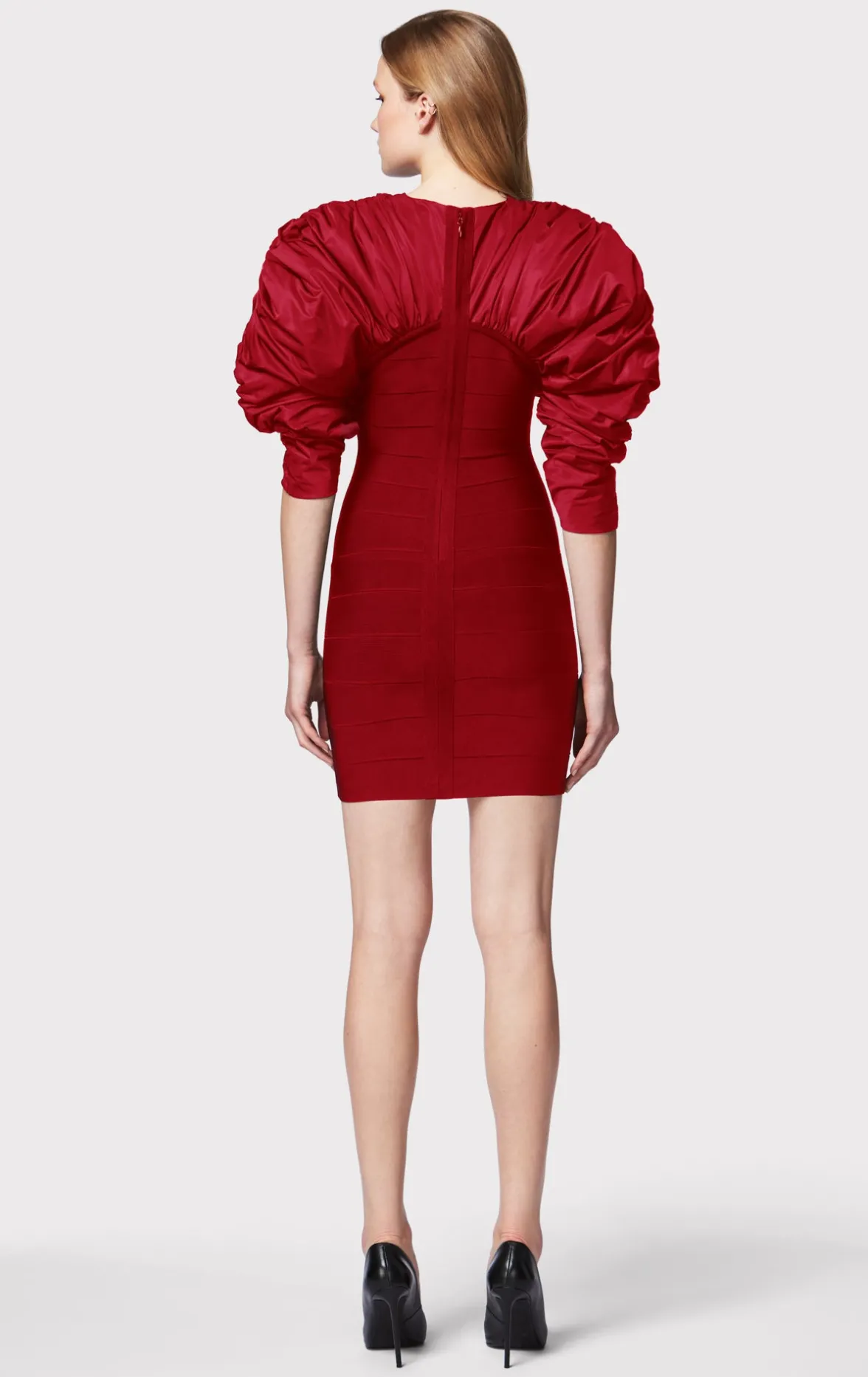 RUCHED NYLON MINI DRESS-Hervé Léger Flash Sale