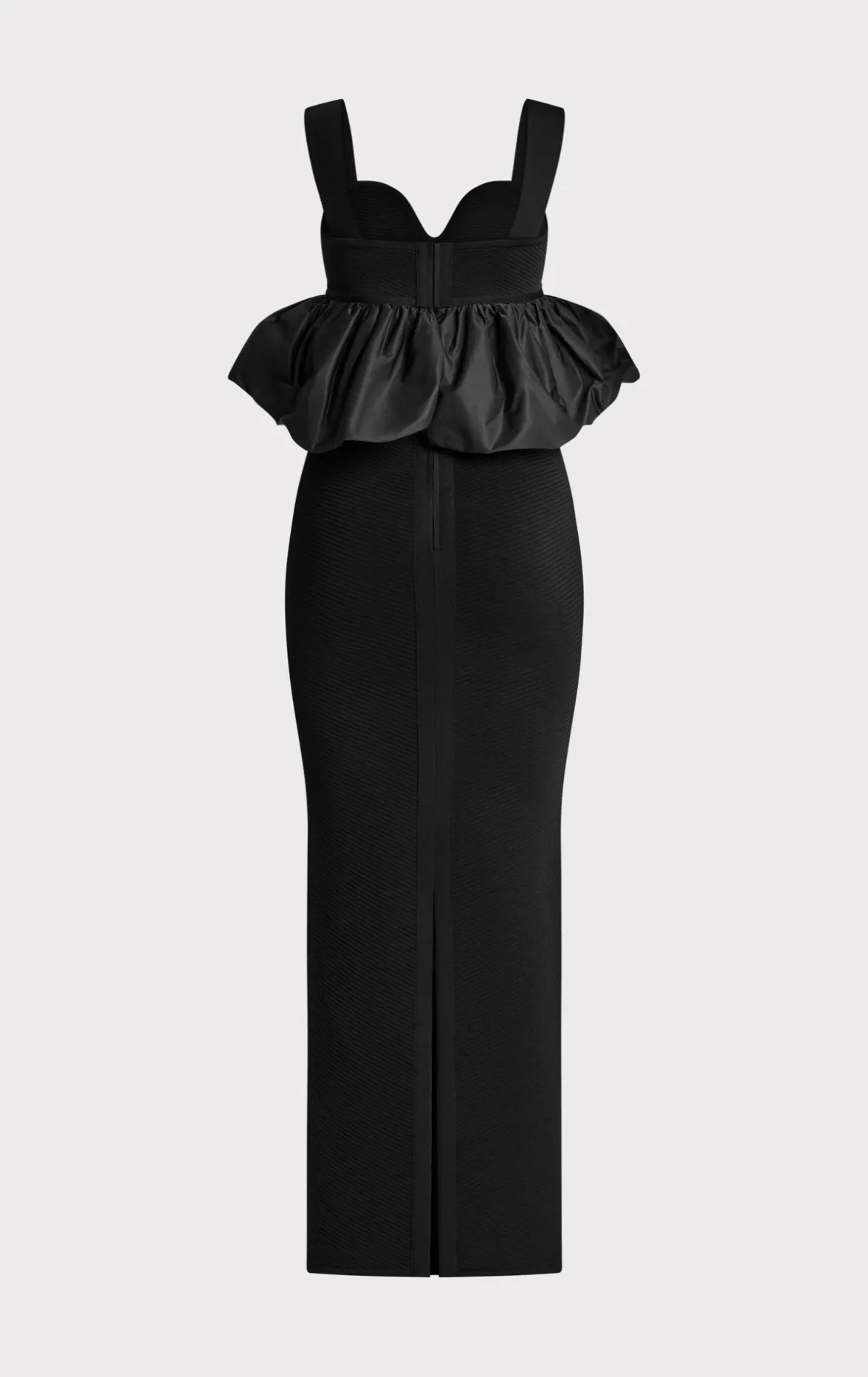 RUCHED NYLON PEPLUM GOWN-Hervé Léger Fashion