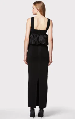RUCHED NYLON PEPLUM GOWN-Hervé Léger Fashion