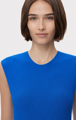 SHEER FLUTED STRIPE FLARE MIDI DRESS-Hervé Léger Best