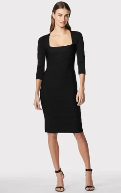 SQUARE NECK ICON DRESS-Hervé Léger Clearance