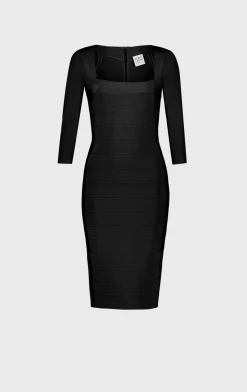 SQUARE NECK ICON DRESS-Hervé Léger Clearance