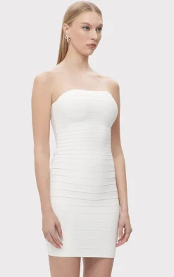 STRAPLESS BANDED MINI DRESS-Hervé Léger Fashion
