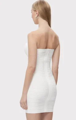 STRAPLESS BANDED MINI DRESS-Hervé Léger Fashion