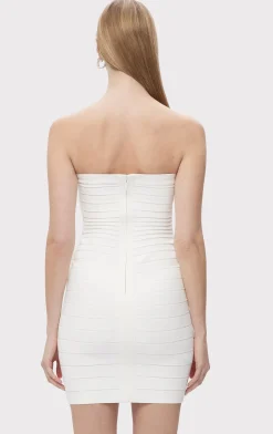 STRAPLESS BANDED MINI DRESS-Hervé Léger Fashion
