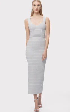 TEXTURED LUREX SWEETHEART GOWN-Hervé Léger Best