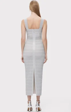 TEXTURED LUREX SWEETHEART GOWN-Hervé Léger Best