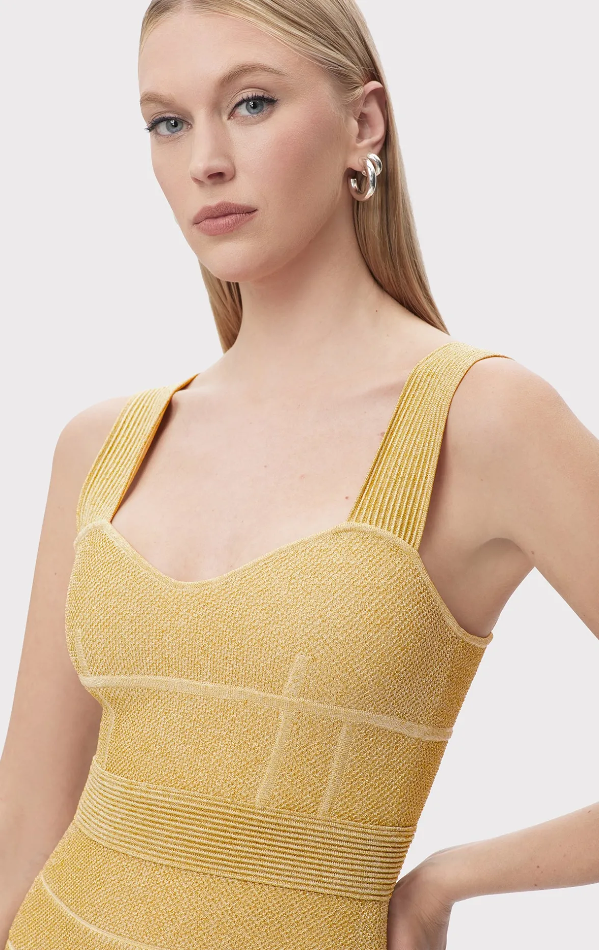 TEXTURED LUREX SWEETHEART GOWN-Hervé Léger Best