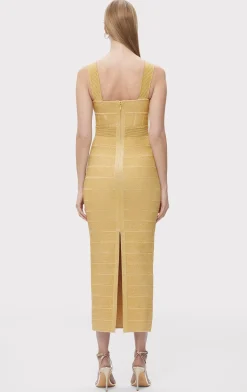 TEXTURED LUREX SWEETHEART GOWN-Hervé Léger Best