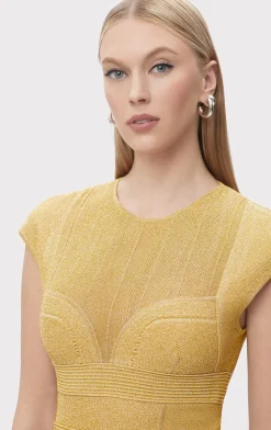 TEXTURED SHEER BUSTIER GOWN-Hervé Léger Best Sale