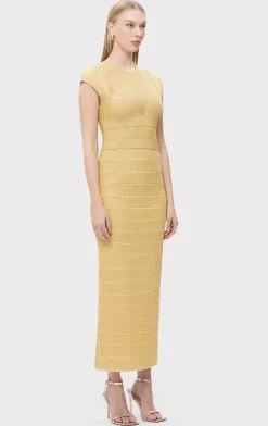 TEXTURED SHEER BUSTIER GOWN-Hervé Léger Best Sale