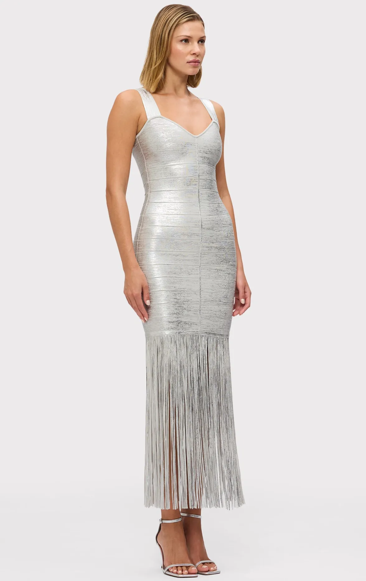 THE METALLIC ALBA GOWN-Hervé Léger Fashion