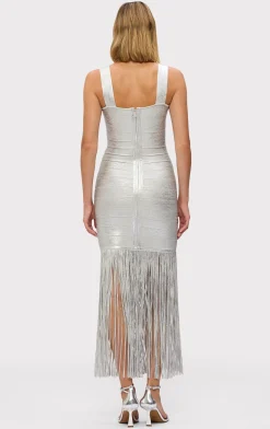 THE METALLIC ALBA GOWN-Hervé Léger Fashion