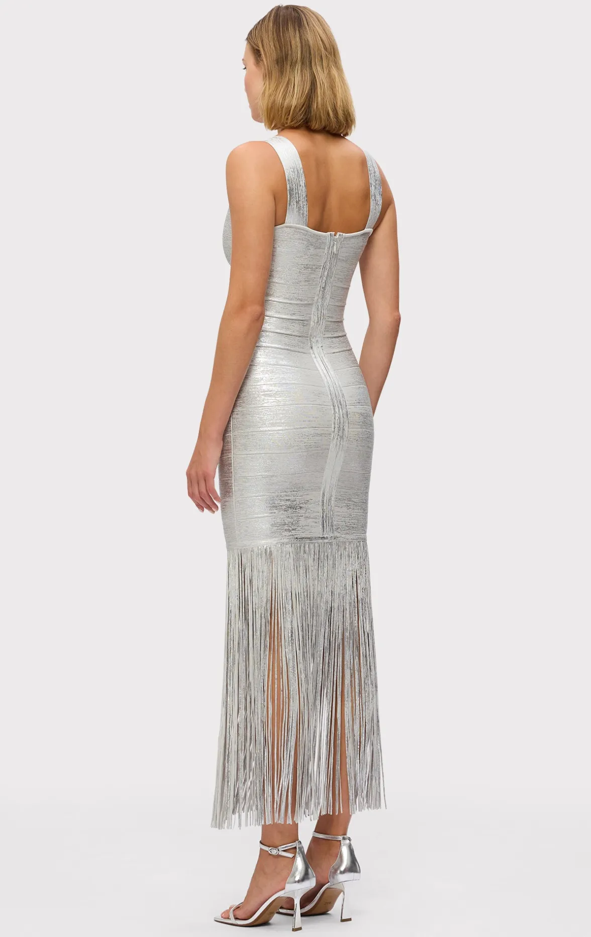 THE METALLIC ALBA GOWN-Hervé Léger Fashion