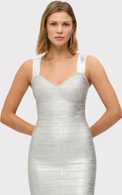 THE METALLIC ALBA GOWN-Hervé Léger Fashion
