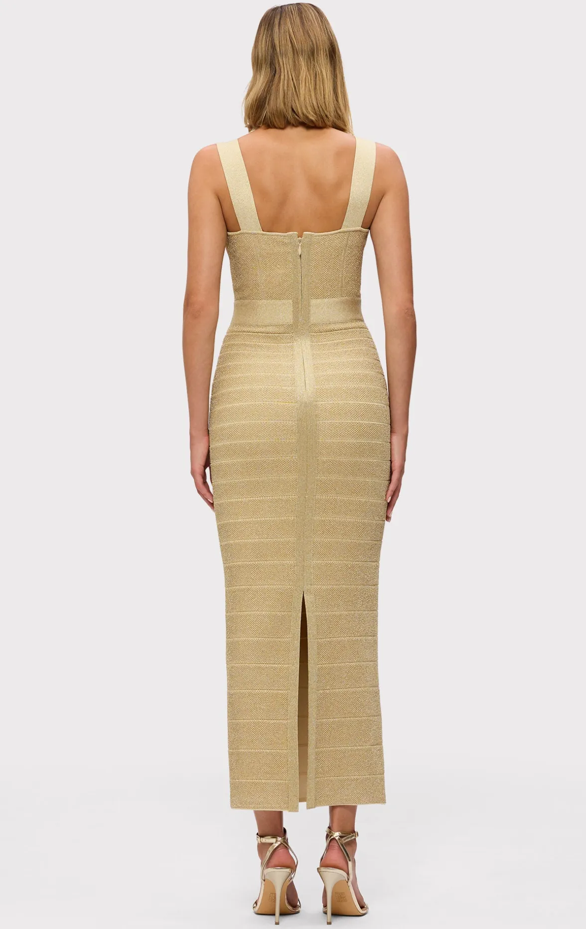 THE METALLIC EVA GOWN-Hervé Léger Shop