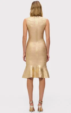 THE METALLIC SOPHIE DRESS-Hervé Léger Best
